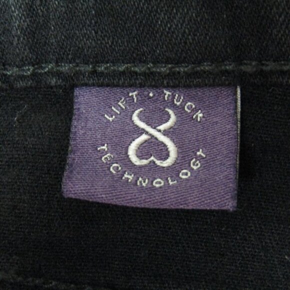 NYDJ Jeans Black Denim Lift Tuck Technology Size 16 Straight Leg Stretch USA - Picture 7 of 12